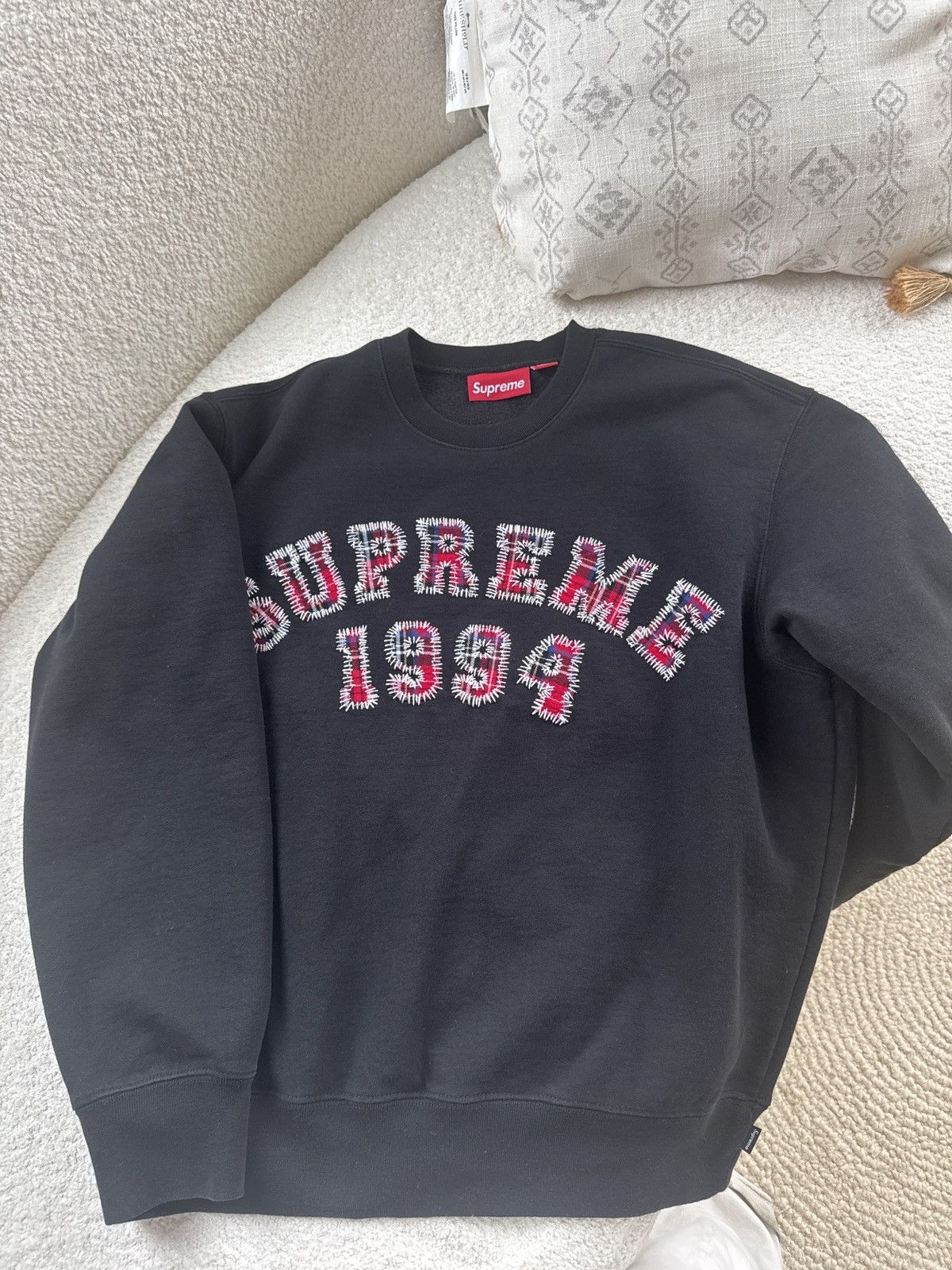 Supreme Supreme Plaid arc crewneck Size US S / EU 44-46 / 1 - 3 Thumbnail