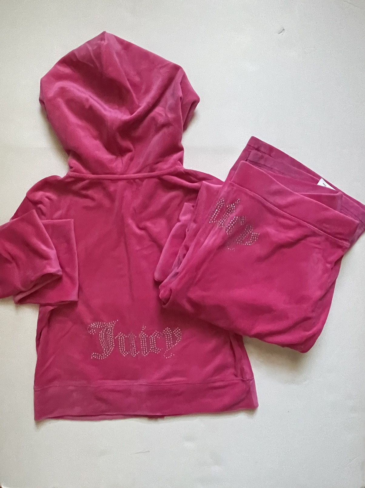 Juicy Couture JUICY COUTURE Velour OG Bling Tracksuit Hoodie & Pant Set Size L / US 10 / IT 46 - 1 Thumbnail