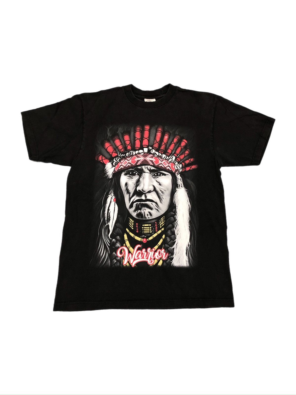 Vintage Y2K Native American Warrior Tee Size US L / EU 52-54 / 3 - 1 Thumbnail