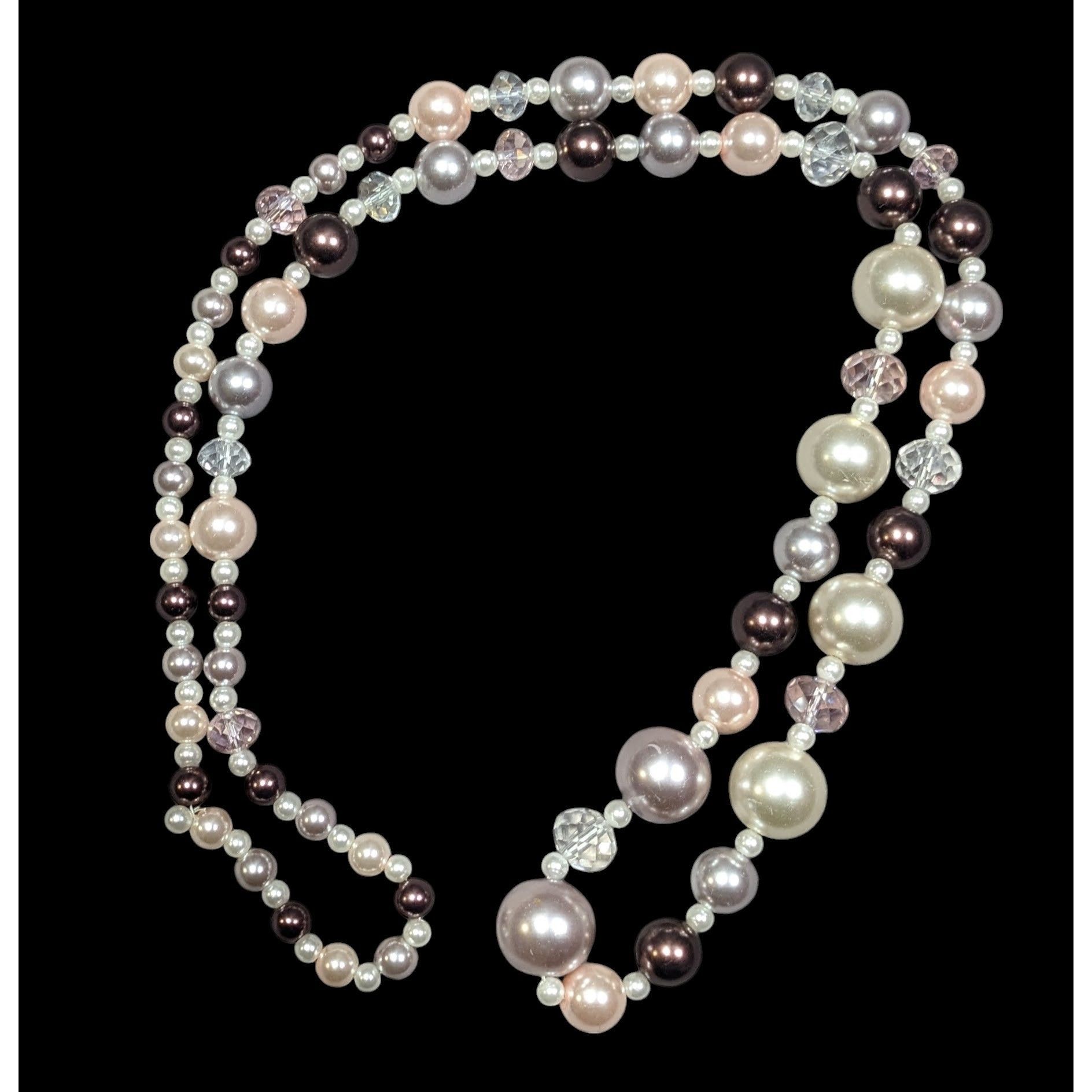 Other Handmade Elegant Coquette Faux Pearl And Glass Beaded Neckla Size ONE SIZE - 1 Thumbnail