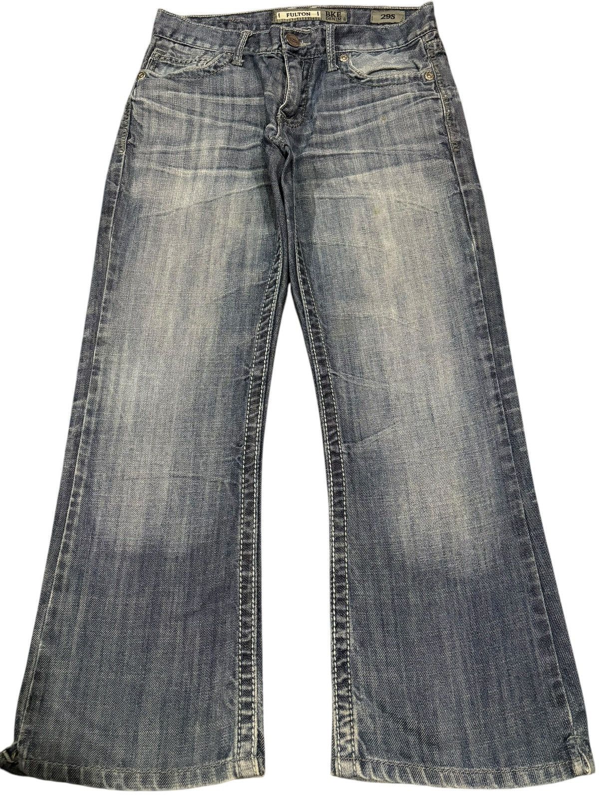 BKE × If Six Was Nine 90s Vintage BKE Faded T Stitch Flared Bootcut Cropped Jeans Size US 31 - 1 Thumbnail