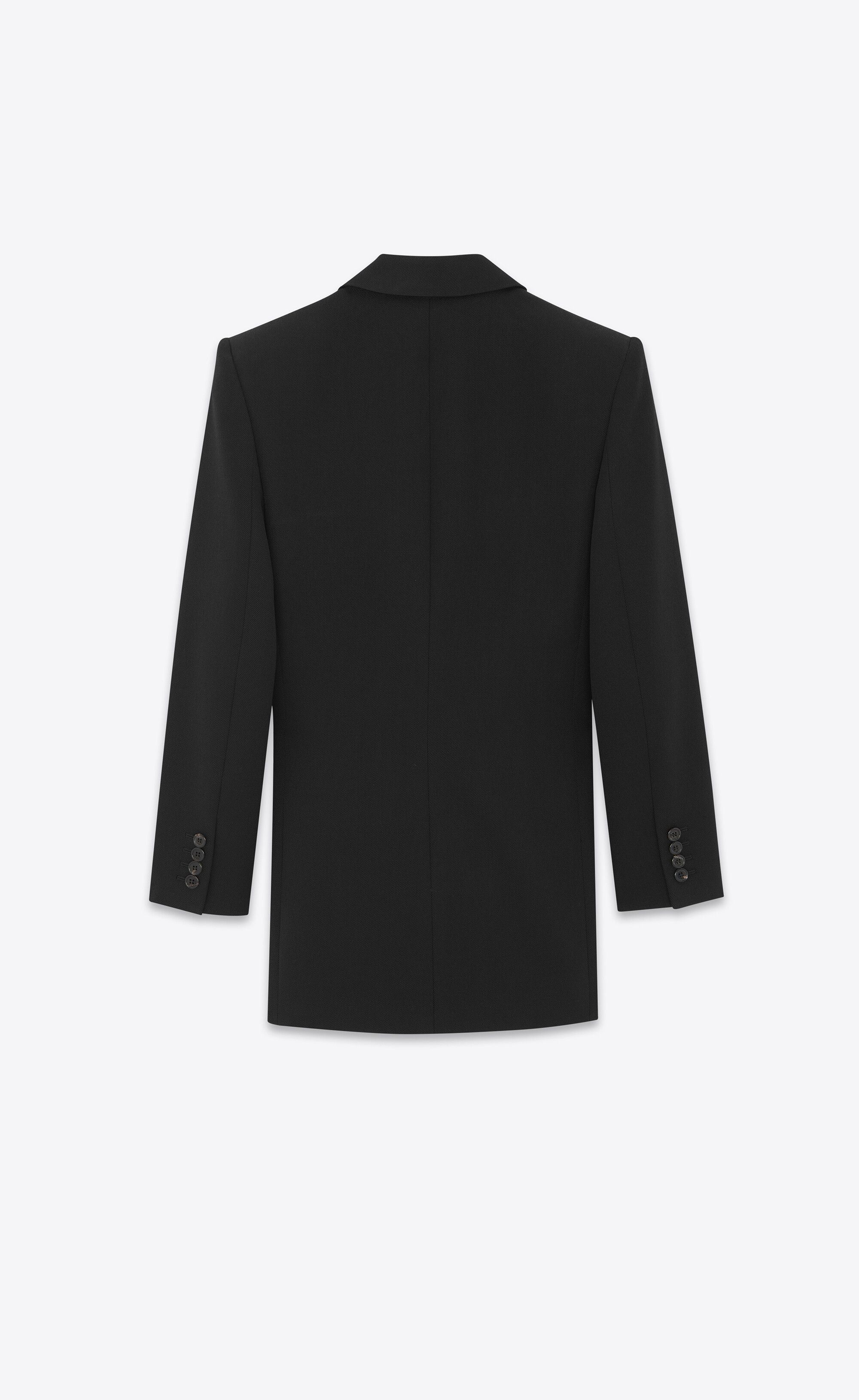 Saint Laurent Paris o1tp1o0125 Double Breasted Jacket In Wool in Black Size XS / US 0-2 / IT 36-38 - 2 Thumbnail