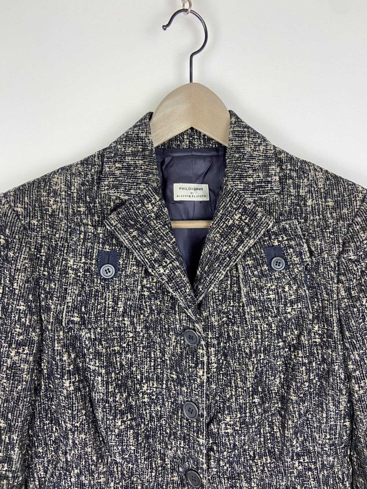 Alberta Ferretti Philosophy di Alberta Ferretti Womens Front Pocket Blazers Size M / US 6-8 / IT 42-44 - 4 Thumbnail