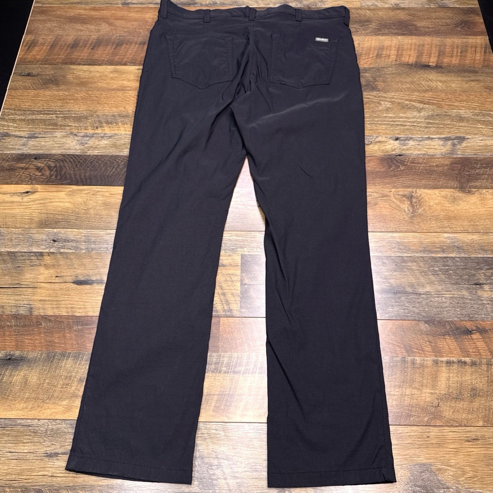 Eddie Bauer Eddie Bauer Travex Pants Mens 40x34 Black Mid Rise Stretch Outdoor Chino Regular Straight Hiking Nature Logo Pocket Casual Travel Size US 40 / EU 56 - 3 Thumbnail