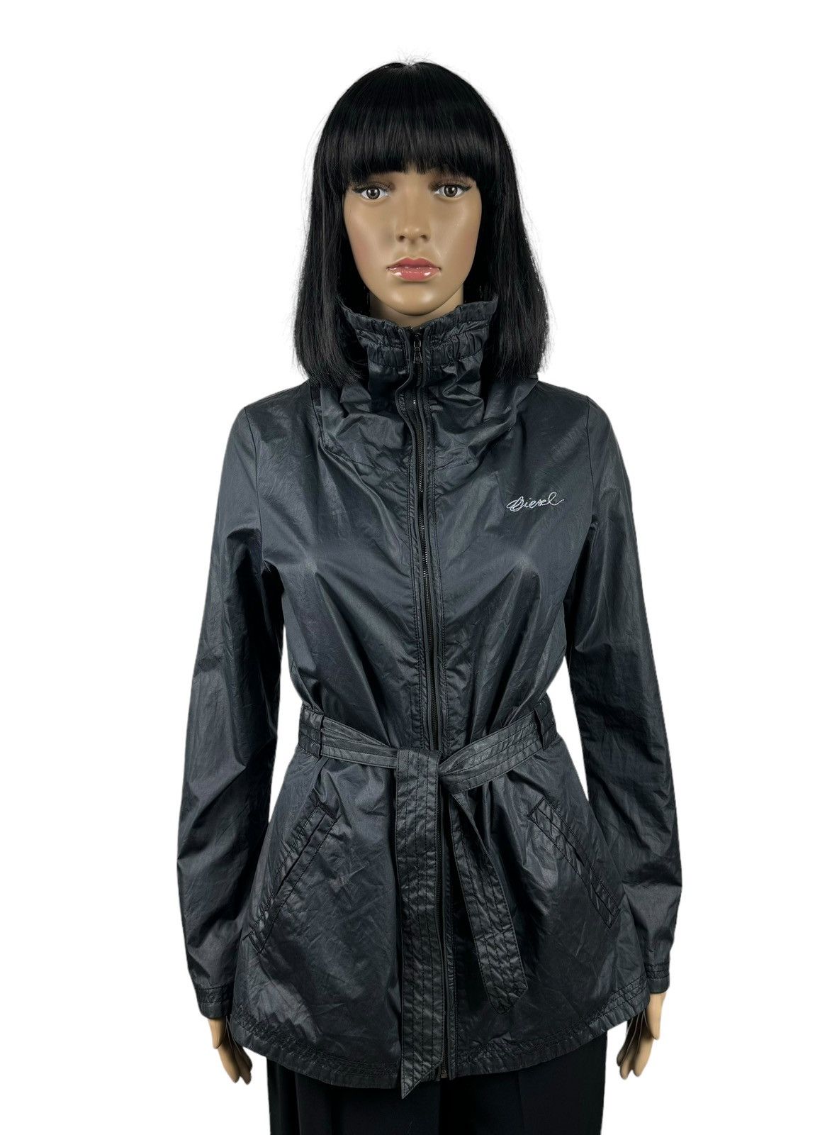 Diesel × Vintage Diesel Navy Blue Nylon Parka Belted Vintage size XL Size XL / US 12-14 / IT 48-50 - 1 Thumbnail