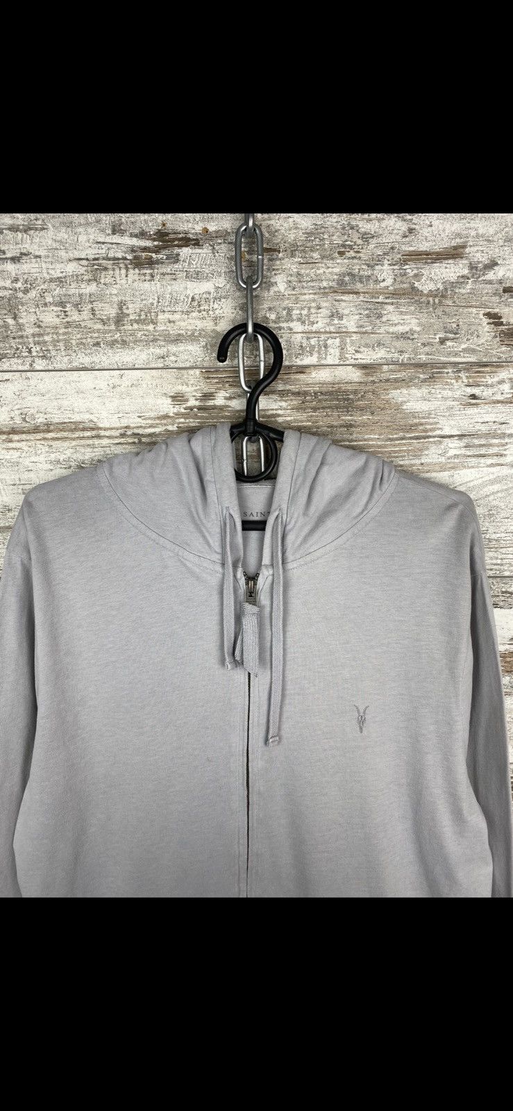 Allsaints × Vintage Mens Vintage Allsaints Zip Up Light Hoodie Size US L / EU 52-54 / 3 - 2 Thumbnail