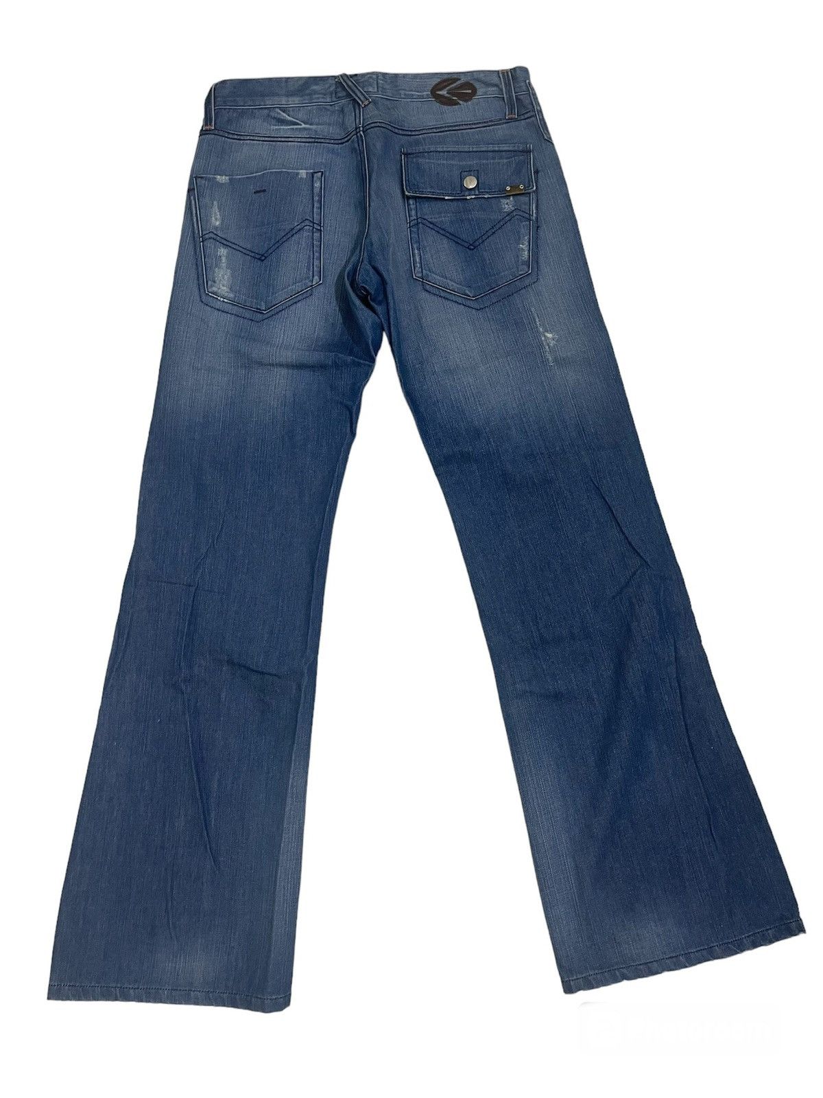 Japanese Brand 90’s FLARE DENIM STREET FASHION BOOT CUT Size US 33 - 2 Thumbnail