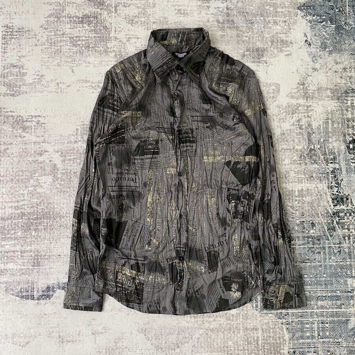 If Six Was Nine × Le Grande Bleu (L.G.B.) × Tornado Mart Tornado Mart Affliction Wrinkled Shirt Size US M / EU 48-50 / 2 - 1 Thumbnail