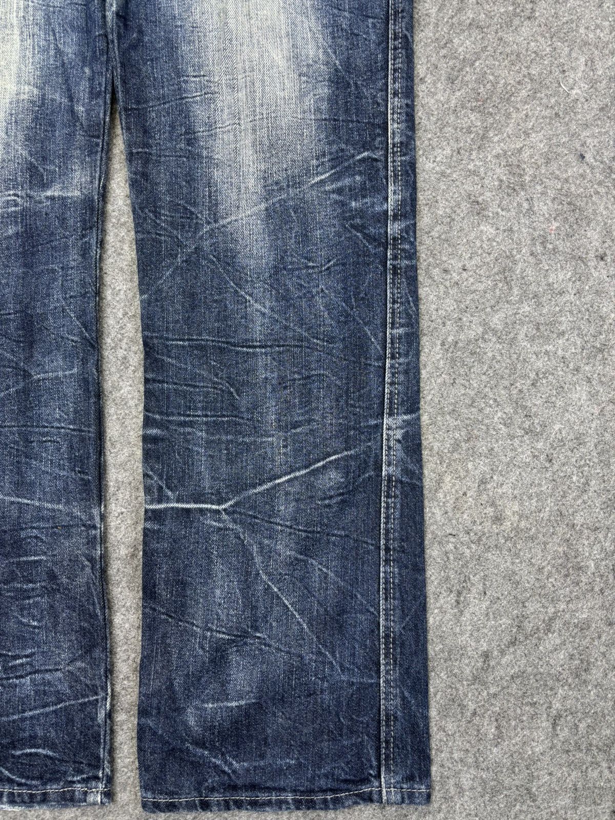 Japanese Brand 💥Wild Life Japan Street Fashion Crazy Fades Denim F871 Size US 32 / EU 48 - 4 Thumbnail