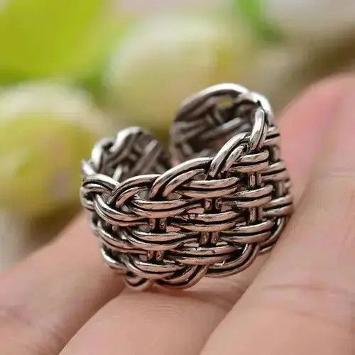 Jewelry Silver Flower Ladies Finger Rings Size ONE SIZE - 3 Thumbnail