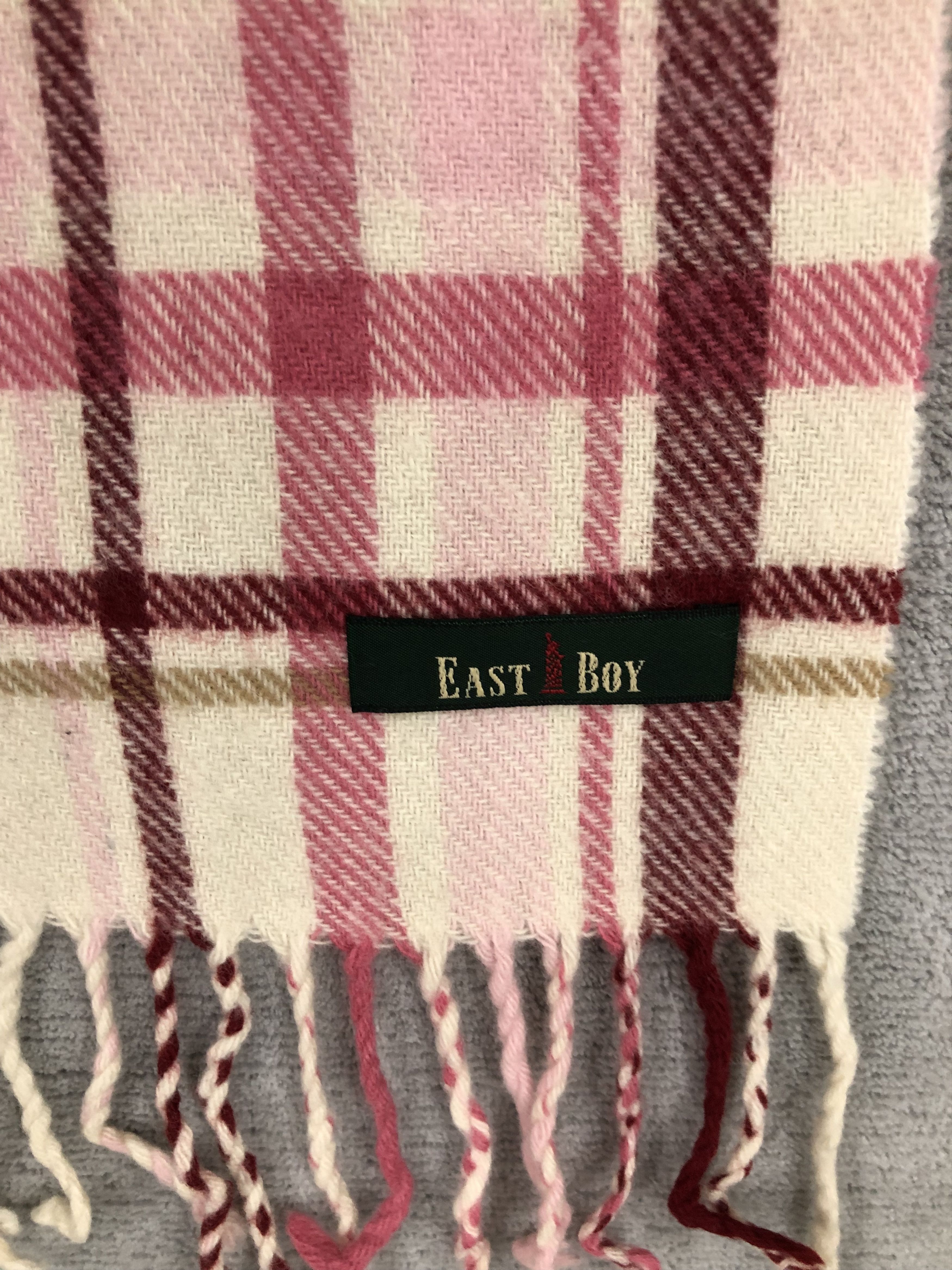 Japanese Brand East Boy Plaid Wool Scarf Muffler Neck Scarf Size ONE SIZE - 7 Thumbnail