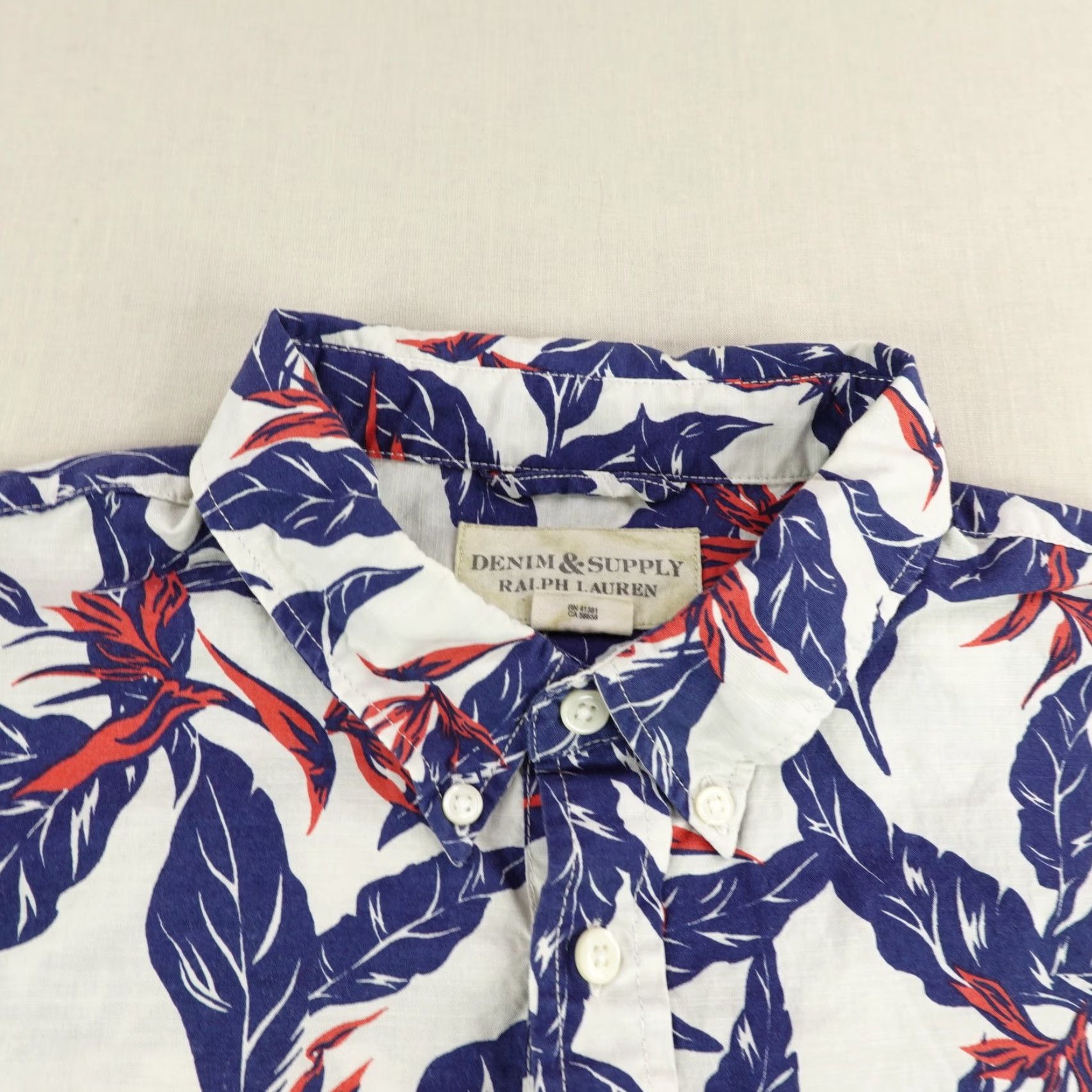 Ralph Lauren DENIM & SUPPLY Ralph Lauren Shirt Mens Large Blue Red Floral Hawaiian Aloha Size US L / EU 52-54 / 3 - 2 Thumbnail