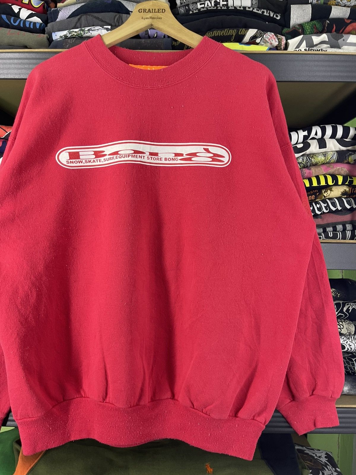 Vintage Vintage Bong Snow Skate Surf Equipment Store Bong Sweatshirt Size US L / EU 52-54 / 3 - 5 Thumbnail