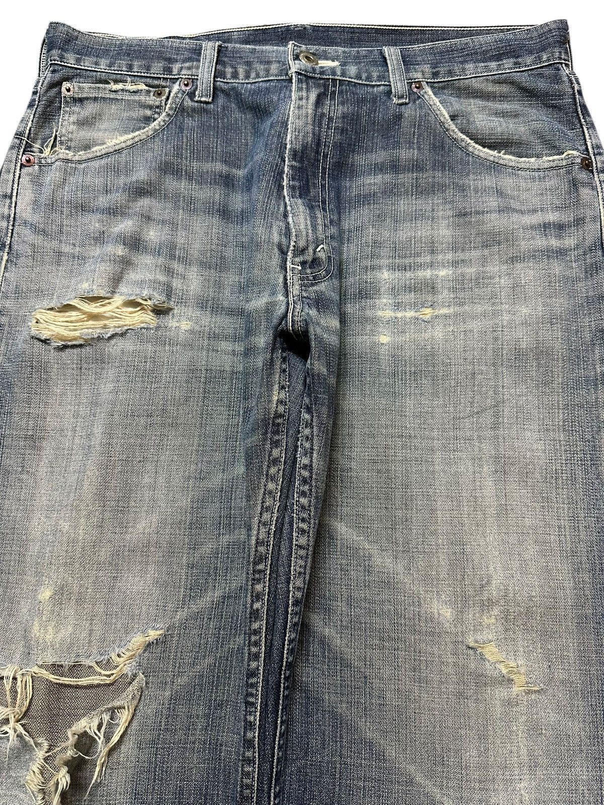 Levi's Vintage 90s Levis 503 Blue Wash Faded Distressed Baggy Jeans Size US 34 / EU 50 - 3 Thumbnail