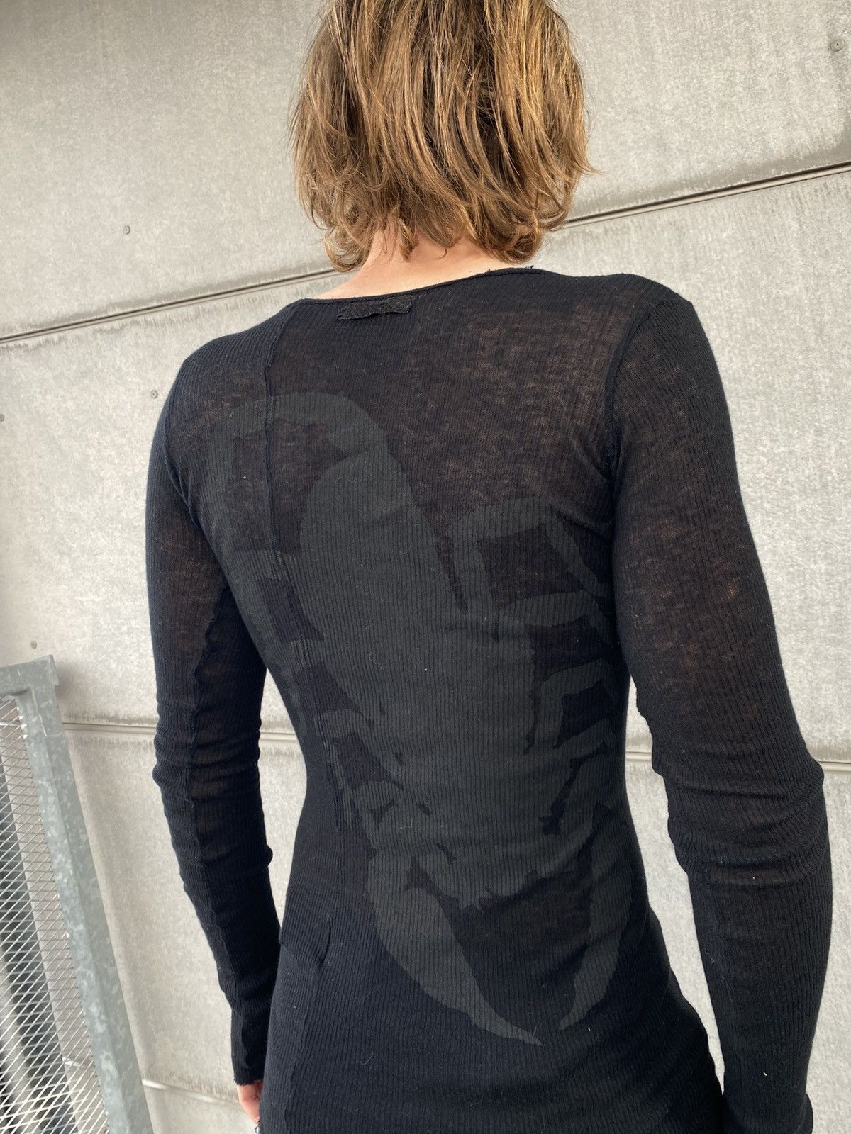 If Six Was Nine Scorpion Back Logo Mesh Longsleeve If six was nine