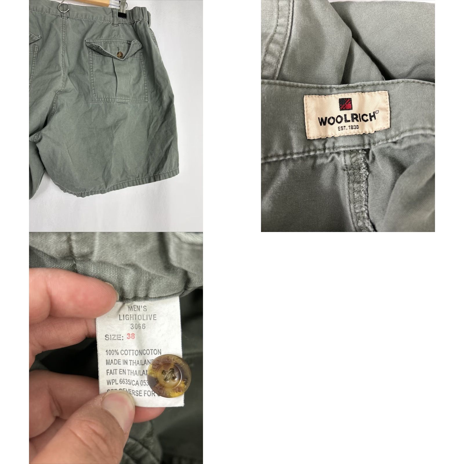 Vintage **Woolrich Light Olive Elastic Waist 38 Regular Fit Cargo Shorts** User: **Light Olive Woolrich Elastic Waist 38 Regular Fit Cargo Shorts** Size US 38 / EU 54 - 9 Thumbnail