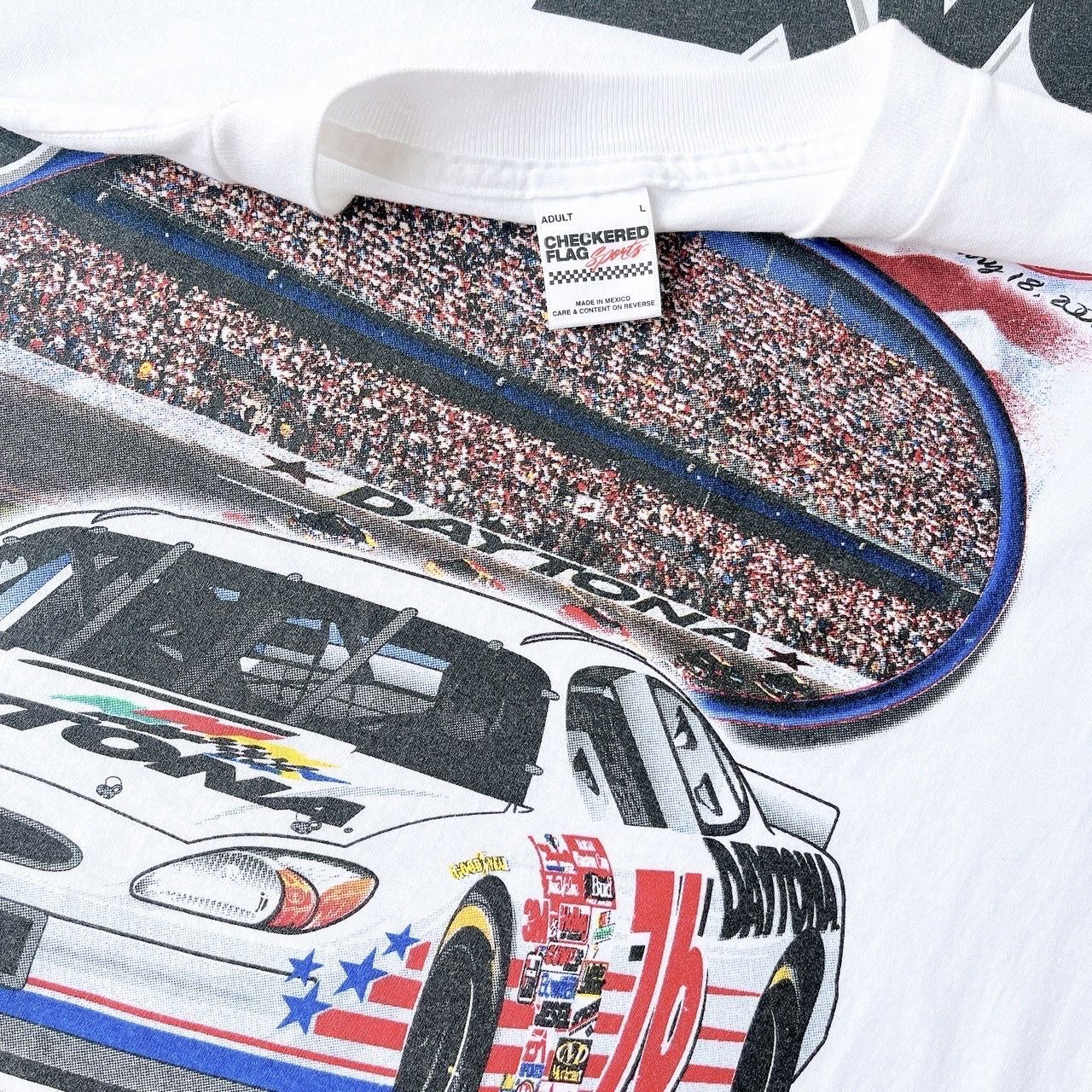 Vintage Daytona 500 Indianapolis Motor Speedway racing t-shirt/ L Size US L / EU 52-54 / 3 - 8 Thumbnail