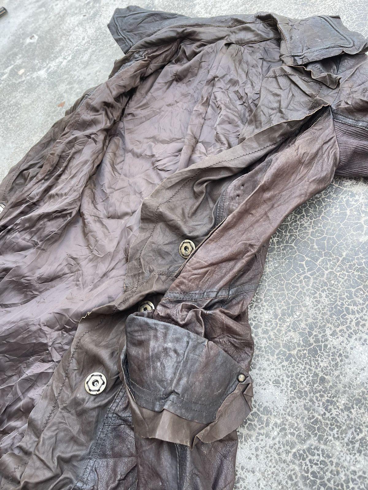 If Six Was Nine Blue Jam sheep leather Bondage L.G.B style Jacket Size S / US 4 / IT 40 - 12 Thumbnail