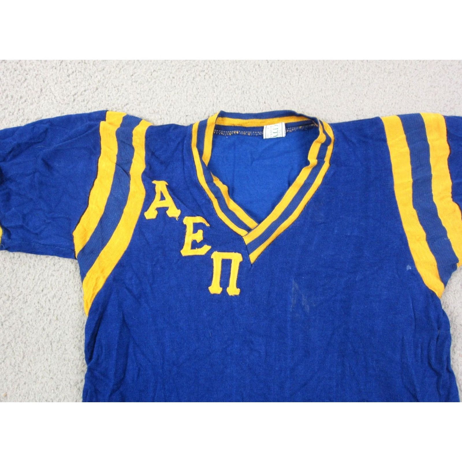 Vintage Vintage College Jersey Mens Medium Blue True Fraternity Short Sleeve 50s 60s Size US M / EU 48-50 / 2 - 2 Thumbnail