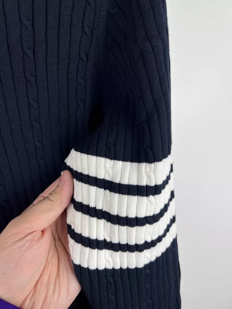 Thom Browne Thom Browne Navy blue knit sweater Size US L / EU 52-54 / 3 - 7 Thumbnail