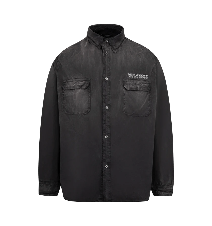 Willy Chavarria o1h1sh11225 Corcoran Shirt in Black Size US L / EU 52-54 / 3 - 1 Thumbnail