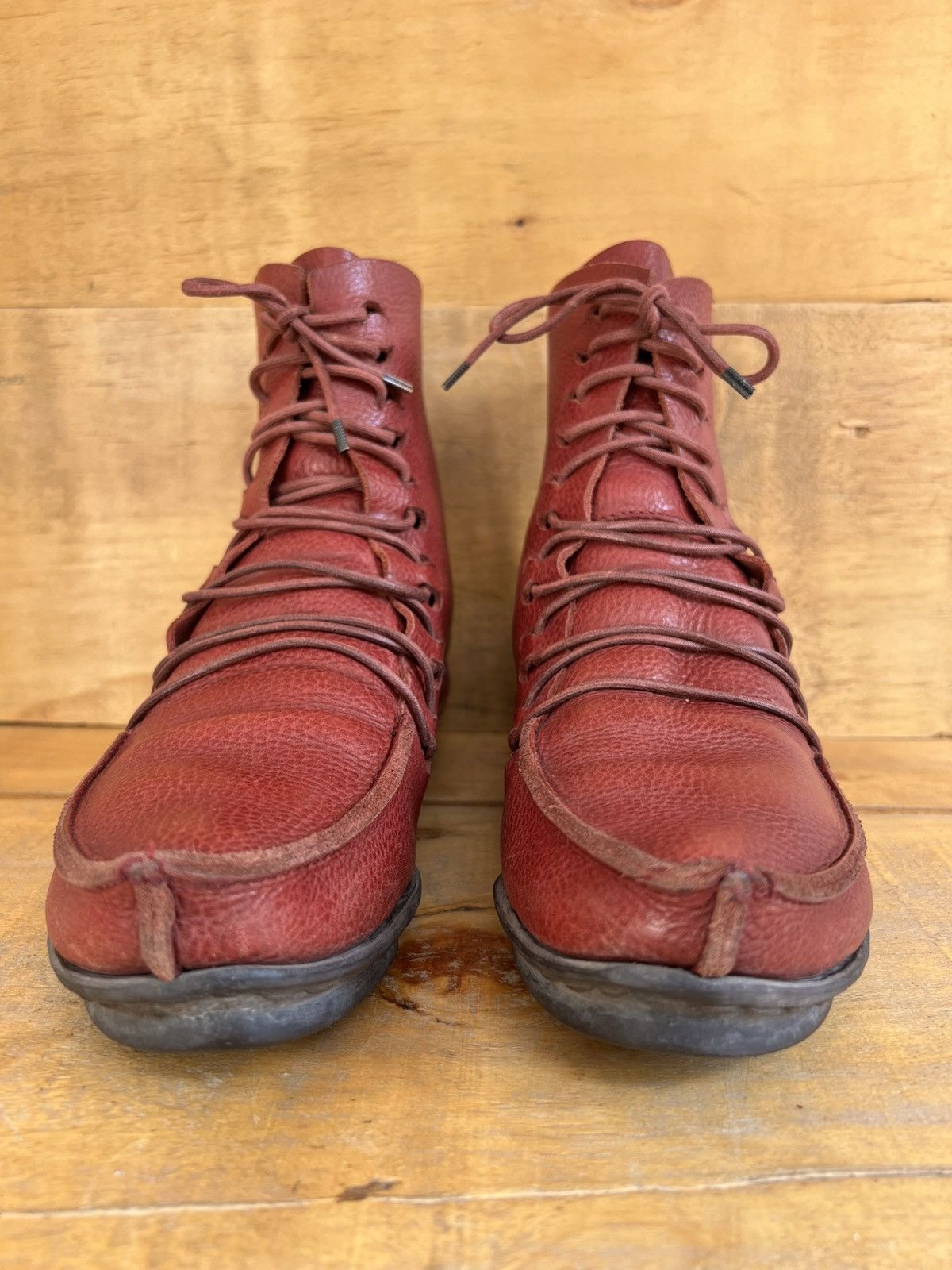 Trippen Trippen Fashion Platform Medival Comfort Leather Red Chunky Size US 7 / IT 37 - 5 Thumbnail