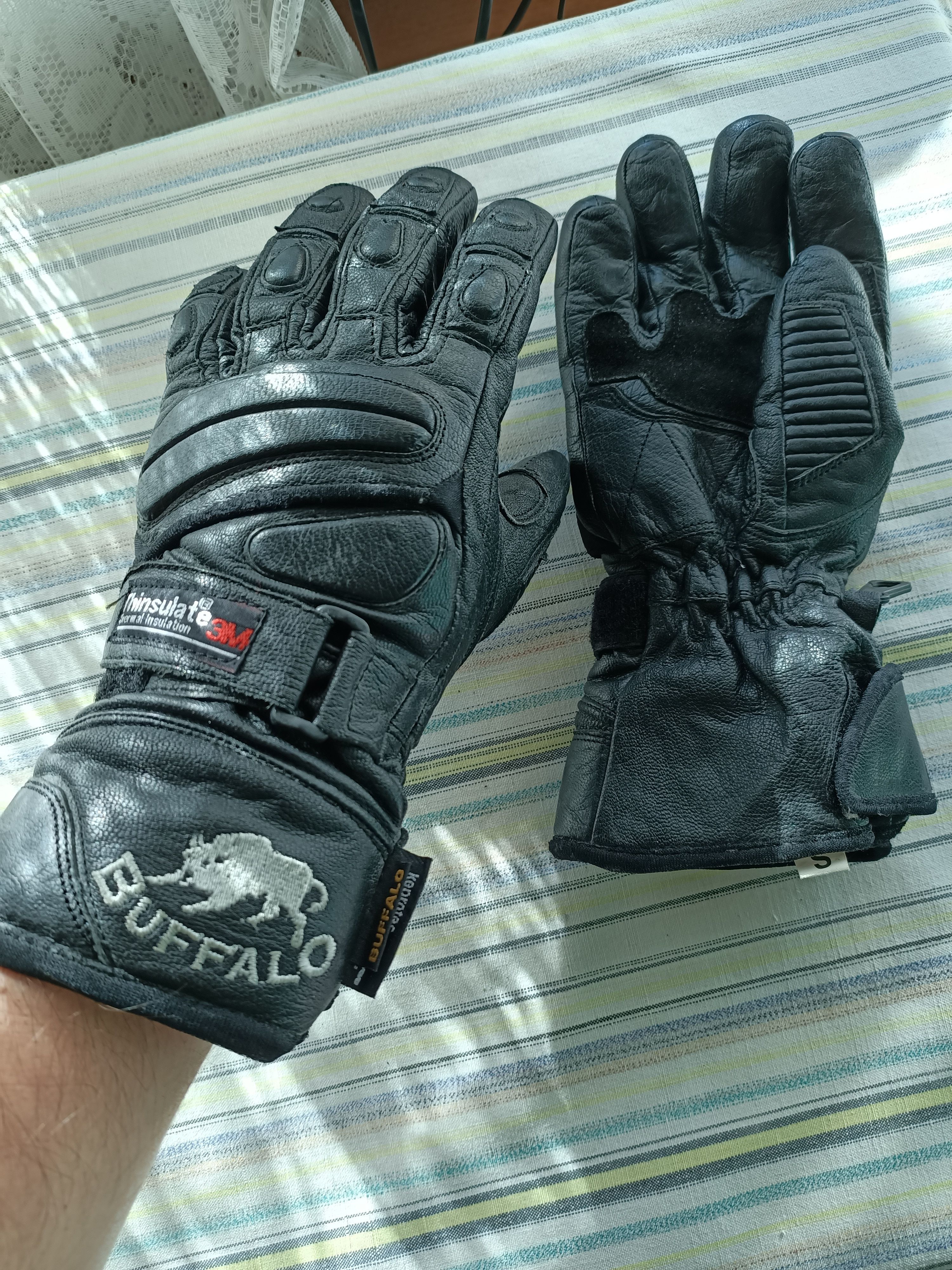 BUFFALO BOBS Vintage Buffalo motorcycle leather gloves racing Size ONE SIZE - 1 Thumbnail