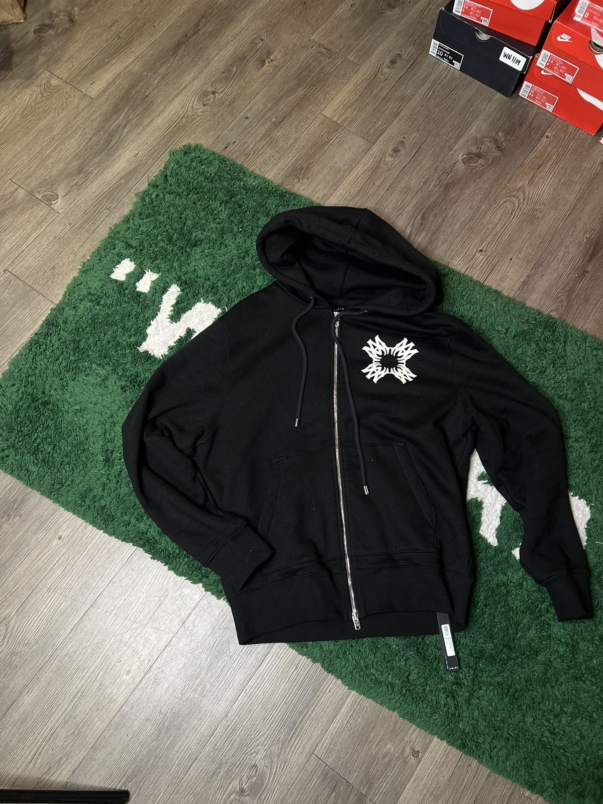 Amiri Amiri Ma Quad Crystal Full-Zip Hoodie | Grailed
