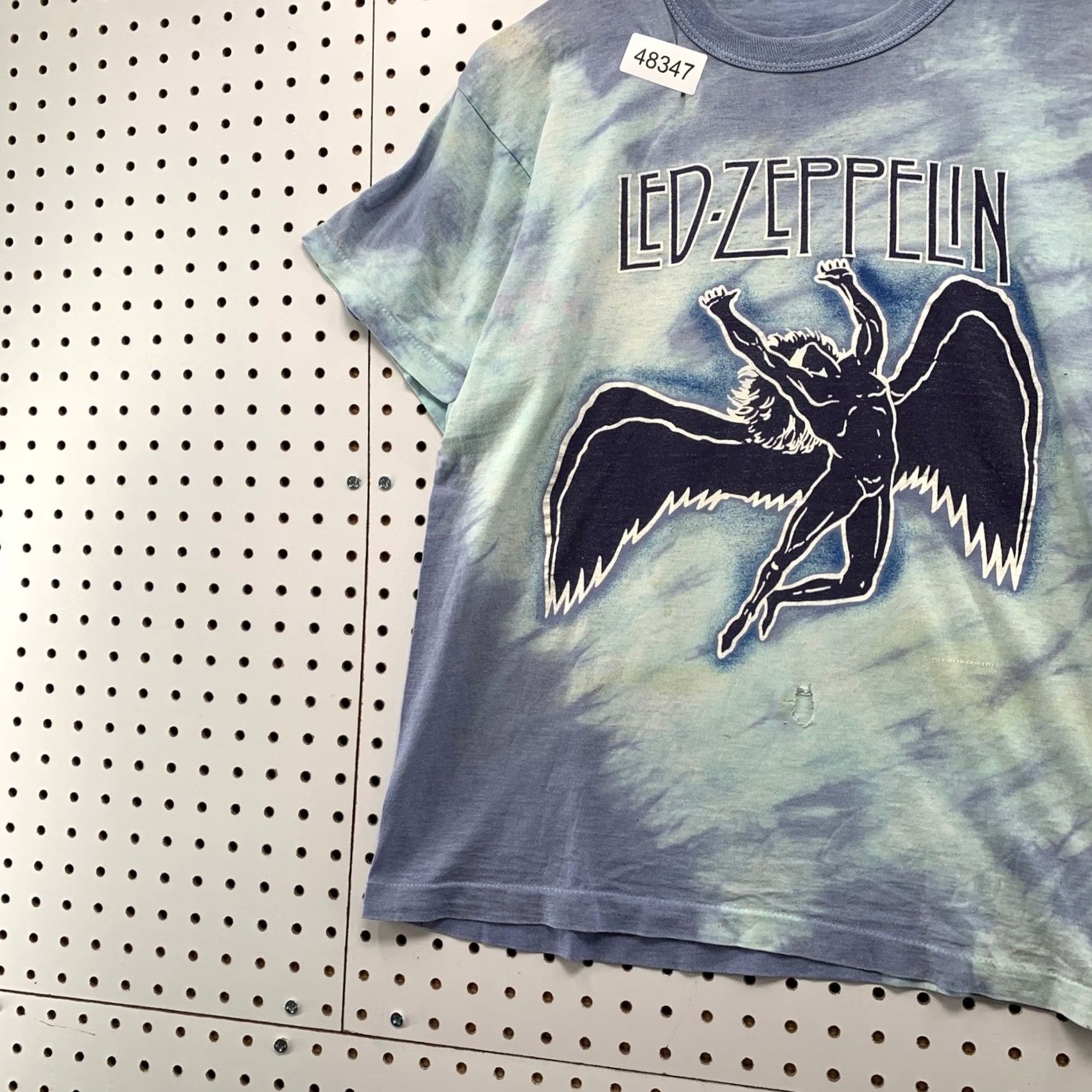 Vintage VINTAGE Led Zeppelin Graphic T Shirt Mens XL Blue Tie Dye Icarus Swan Song Rock Size US XL / EU 56 / 4 - 3 Thumbnail