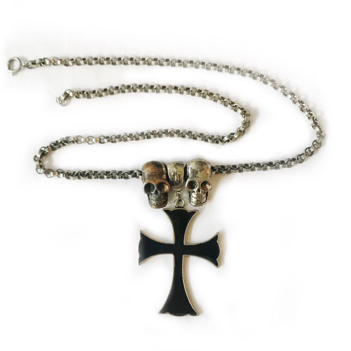 Japanese Brand Black Peace Now (BPN) Skull & Cross Pendant Necklace Size ONE SIZE - 2 Thumbnail