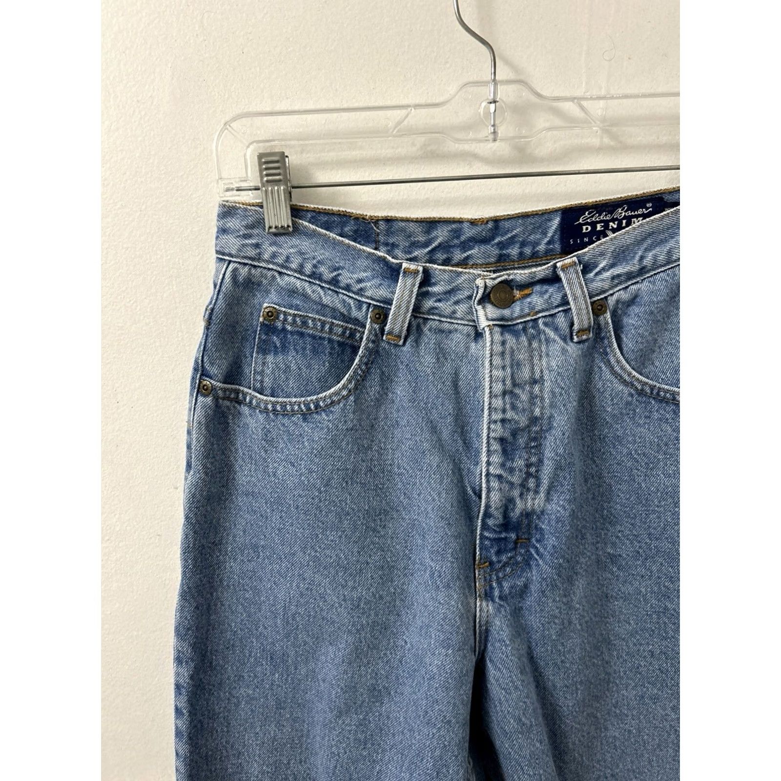 Eddie Bauer VINTAGE Eddie Bauer Jeans Womens 8x30 Light Wash Denim 100% Cotton High Rise Classic Fit 5-Pocket USA Womens Size 30" / US 8 / IT 44 - 3 Thumbnail
