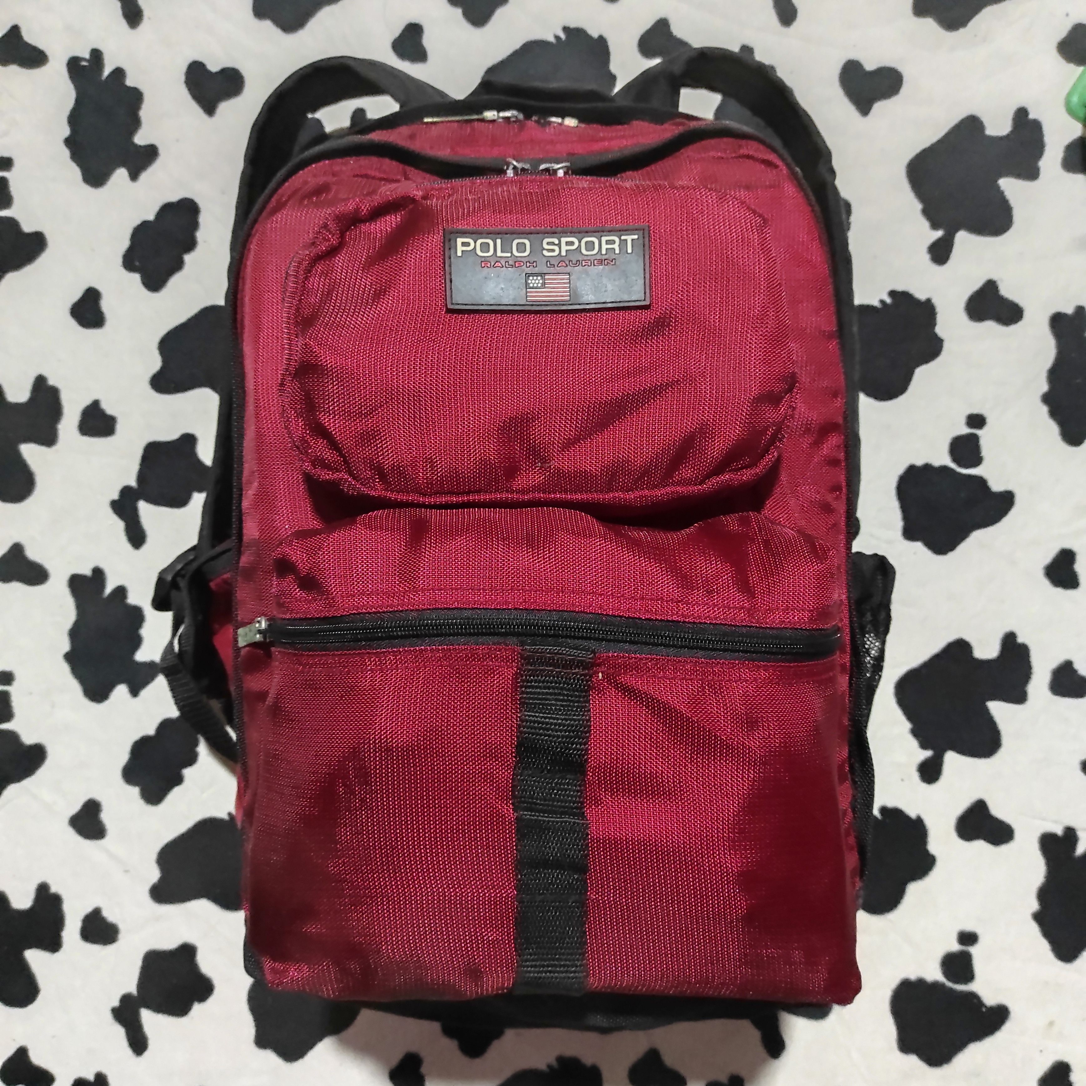 Vintage 90s Polo Sport Ralph Lauren Red Nylon Backpack Nwt Polo Ralph Lauren Suede Trail Backpack | Unique Style main image 4