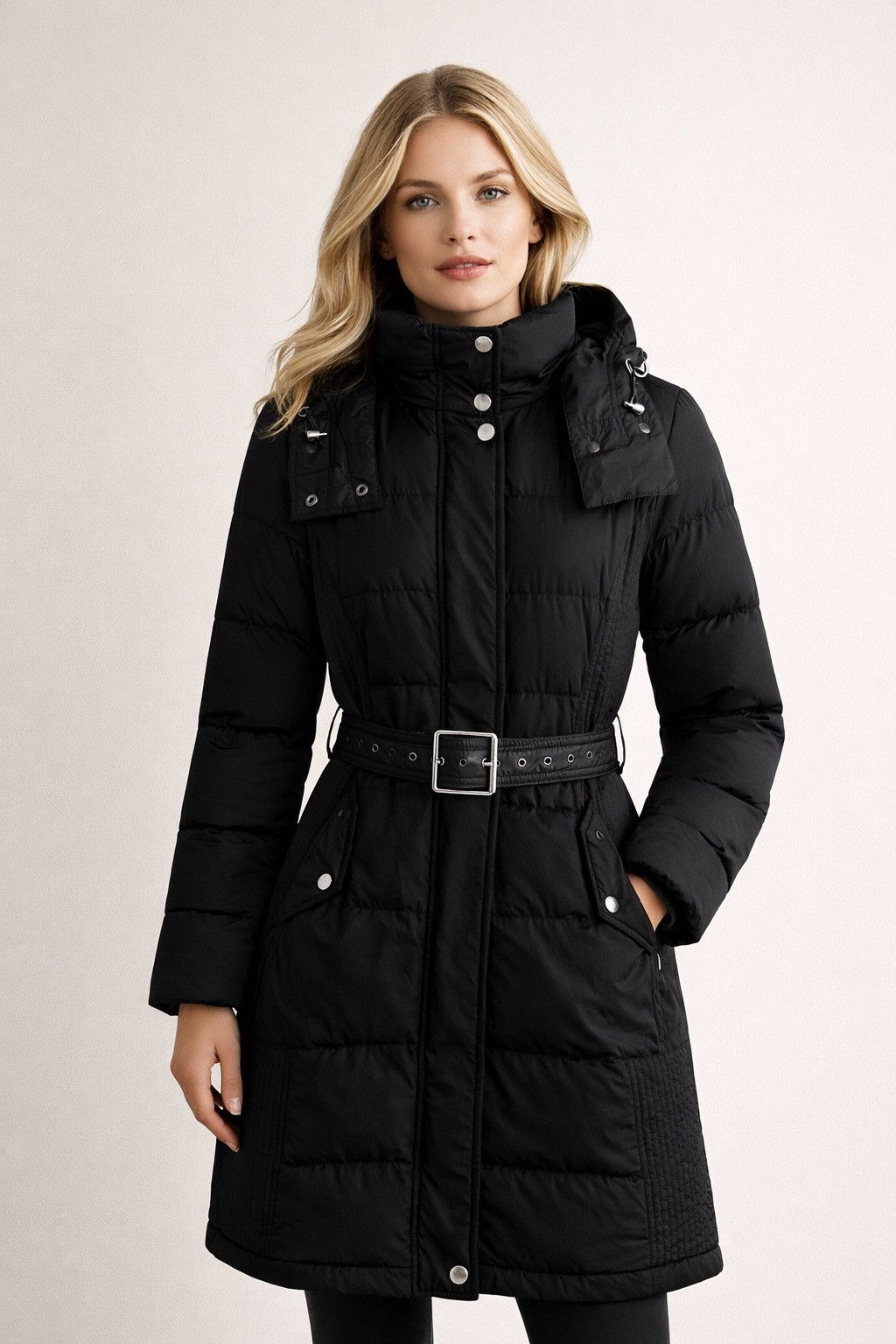 Burberry Burberry Black Belted Down Puffer Jacket w Hood S/P Size S / US 4 / IT 40 - 3 Thumbnail