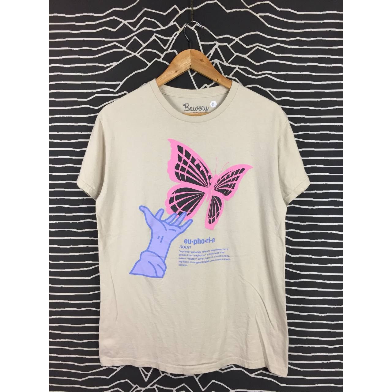 Bowery × Vintage Bowery Supply Co Euphoria Surreal Butterfly Hand Graphic Tee Size US M / EU 48-50 / 2 - 1 Thumbnail