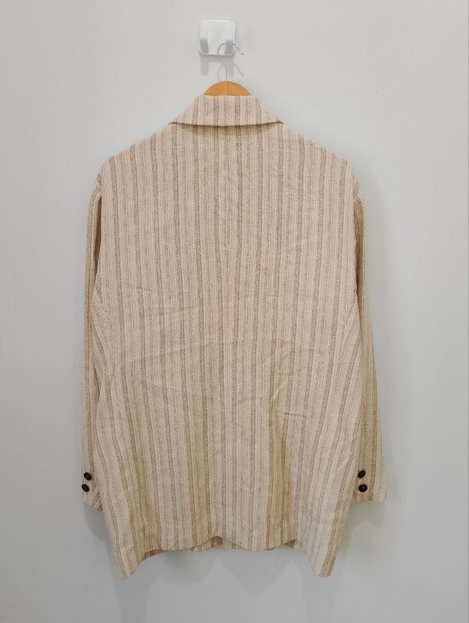 Issey Miyake TETE HOMME by Issey Miyake Striped Knitted Jacket Japan Made Size XXL / US 16-18 / IT 52-54 - 2 Thumbnail