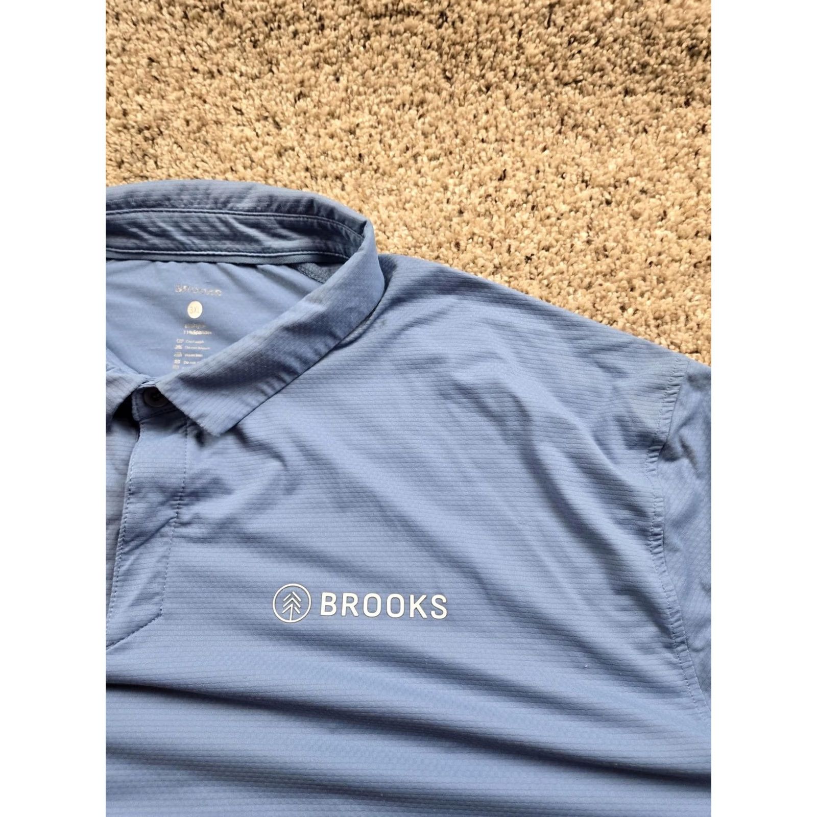 Brooks Brooks Polo Shirt Mens 3XL Blue Long Sleeve Nylon Stretch Performance Polo Shirt Men's 3XL Blue Long Sleeve Nylon Stretch Performance Polo Shirt Size US XXL / EU 58 / 5 - 7 Thumbnail
