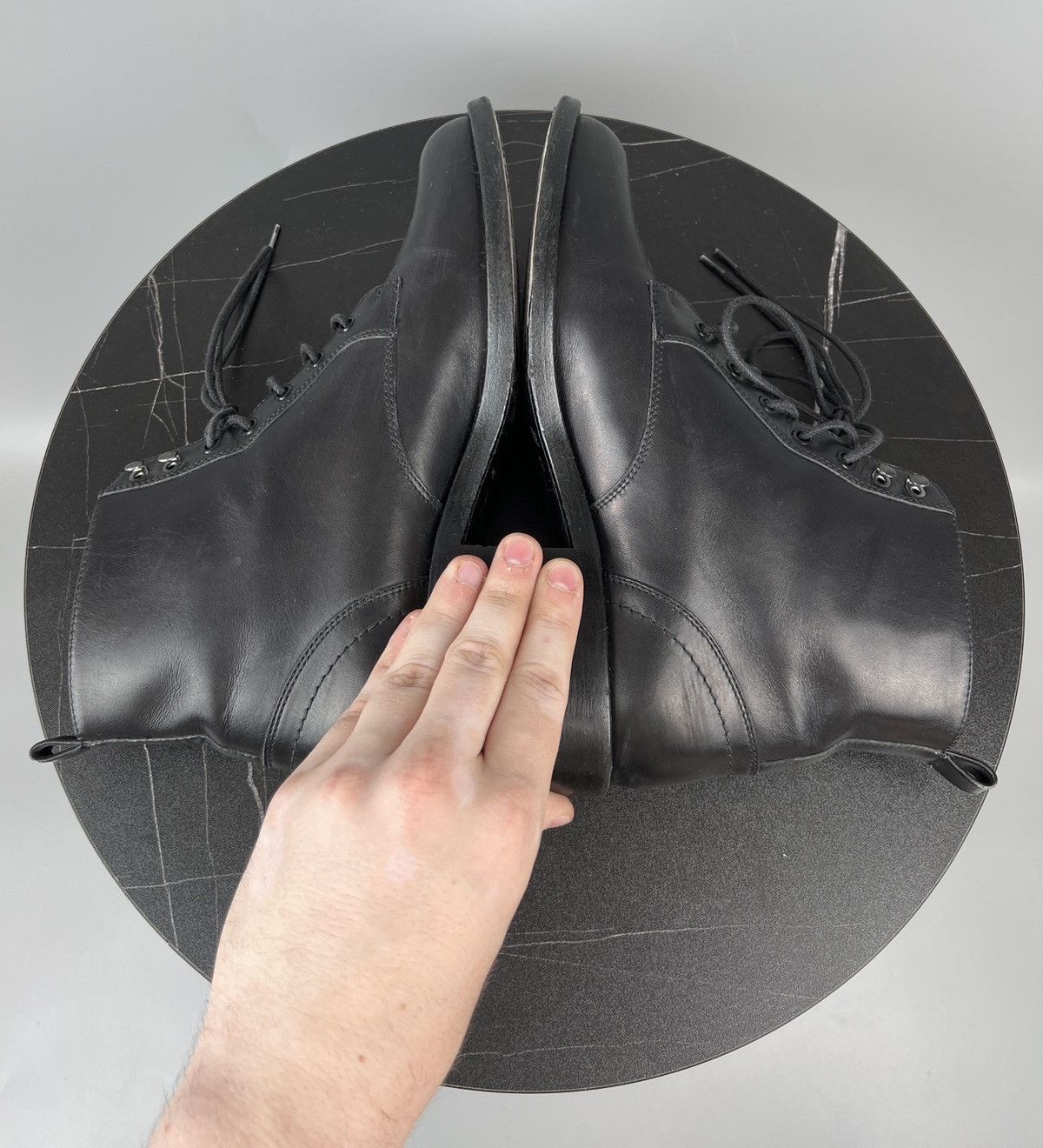 Saint Laurent Paris Saint Laurent Paris Leather Lace Up Ankle Boots (Y0381) Size US 8 / IT 38 - 6 Thumbnail
