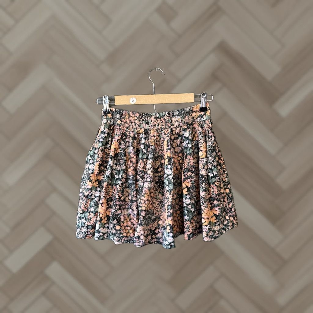American Eagle Outfitters American Eagle Outfitters Skirt Women Floral Pattern Pull On S Multicolor Knee Length Flare Size 28" / US 6 / IT 42 - 1 Thumbnail