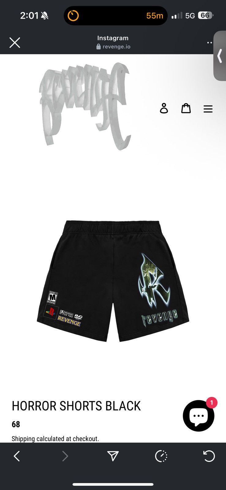 Revenge Revenge Horror Shorts Black Size US 34 / EU 50 - 2 Thumbnail
