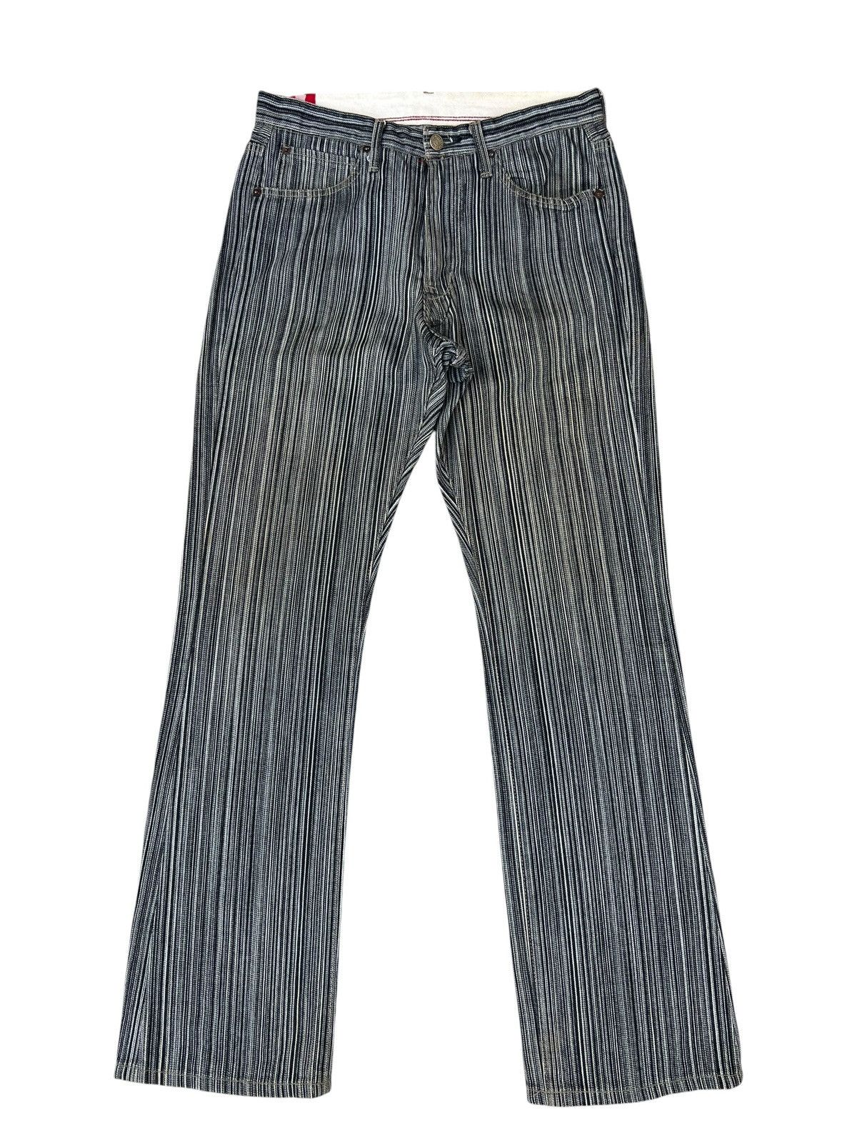 Schlussel BLUE WAY Japan Striped Flare Jeans Size US 30 / EU 46 - 1 Thumbnail