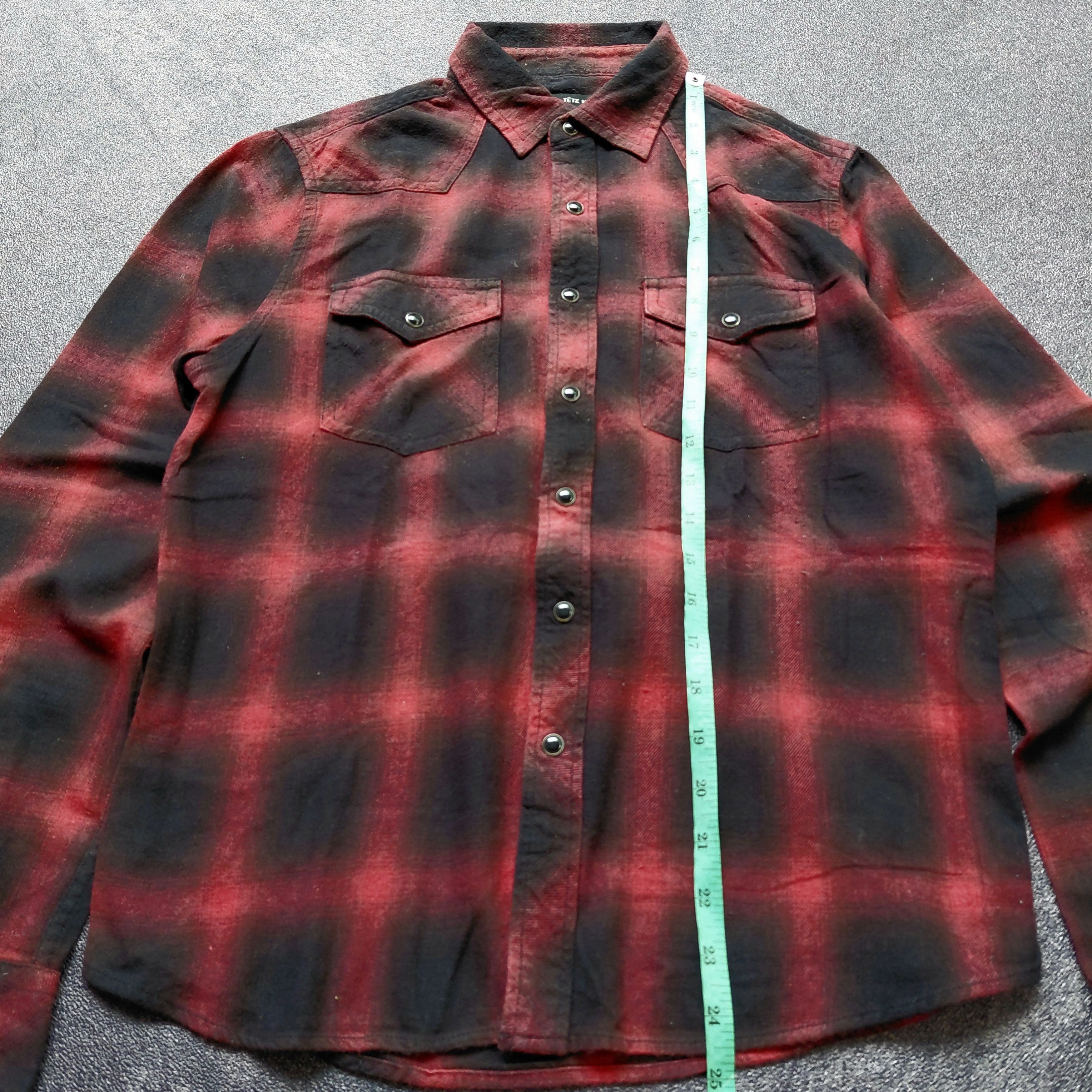 Tete Homme Black On Tete Homme Flanel Shirt Size US M / EU 48-50 / 2 - 6 Thumbnail