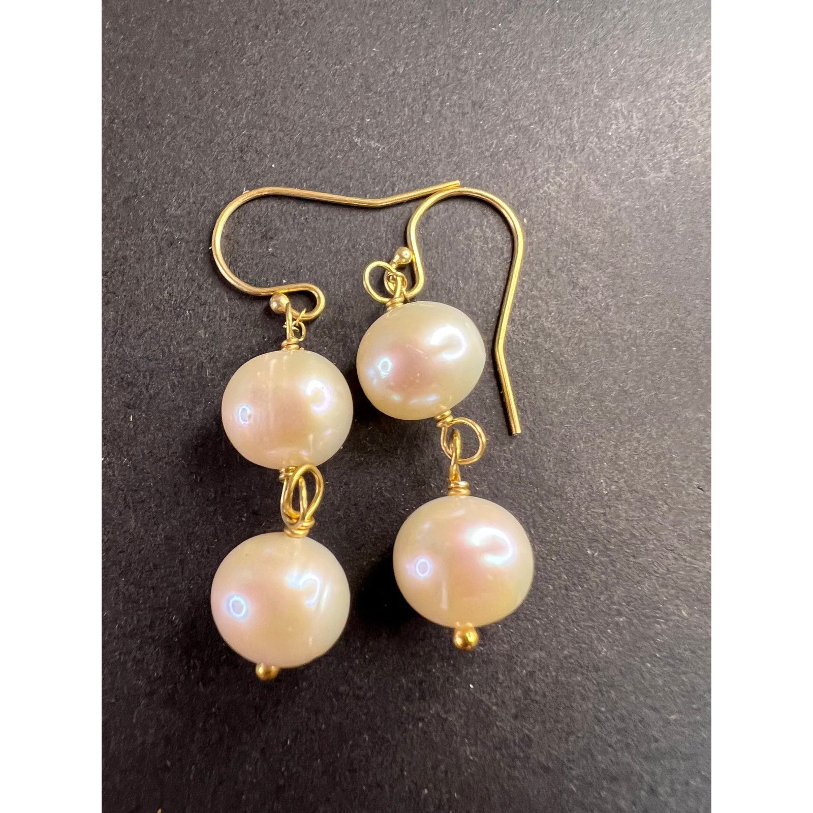 Other Cultured pearl dangle earrings in YG over sterling silver Size ONE SIZE - 10 Thumbnail