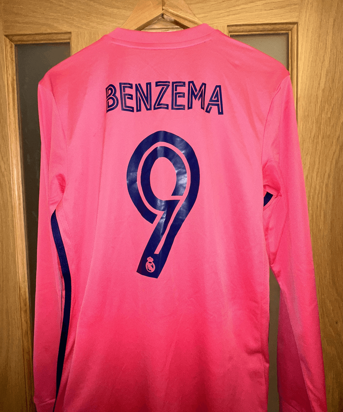 Adidas Benzema Real Madrid Away Long Sleeve Shirt 20/21 - Pink - M Size US M / EU 48-50 / 2 - 2 Thumbnail