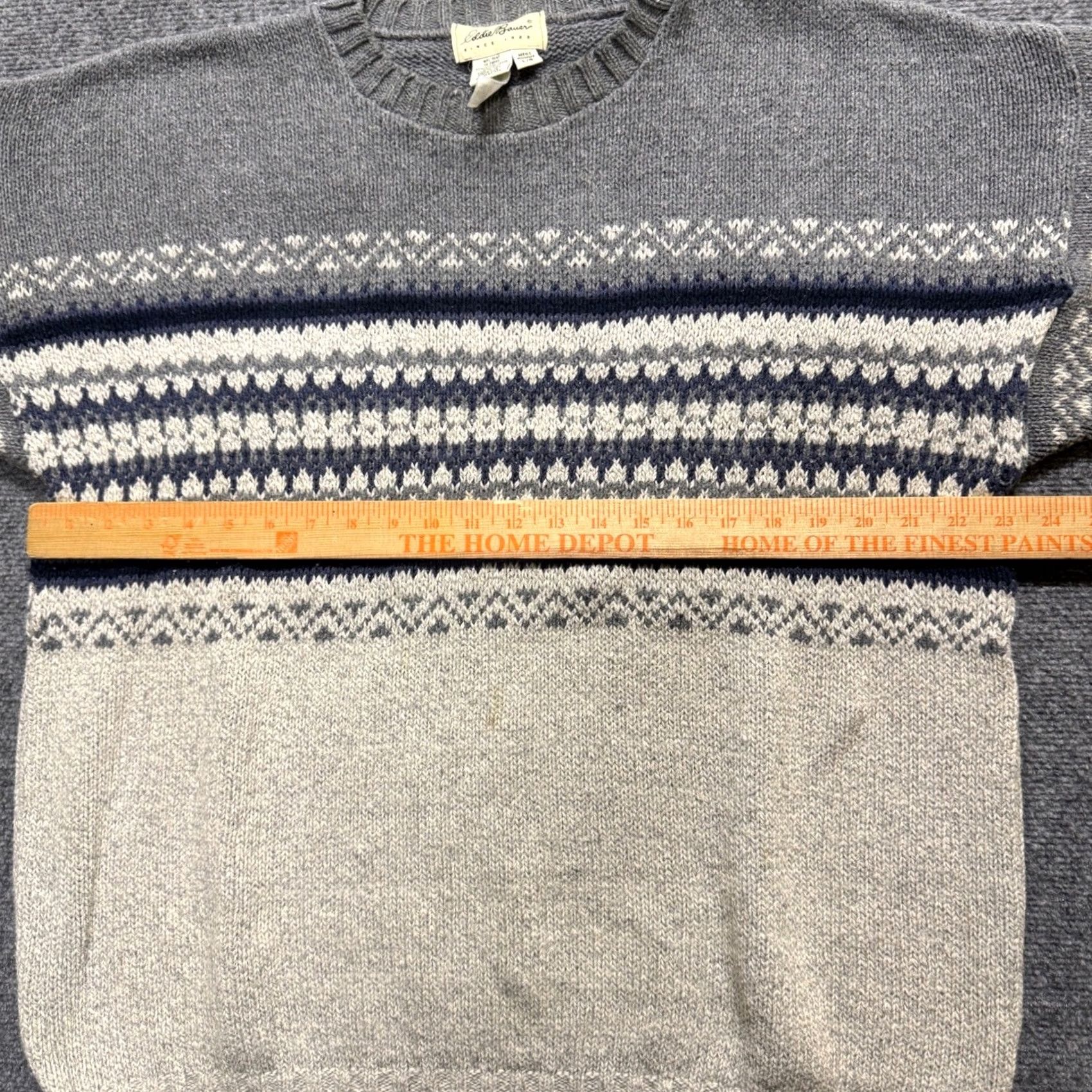 Eddie Bauer Eddie Bauer Knitted Pullover Sweater Mens Large Gray Cotton Blend Made In USA Size US L / EU 52-54 / 3 - 6 Thumbnail