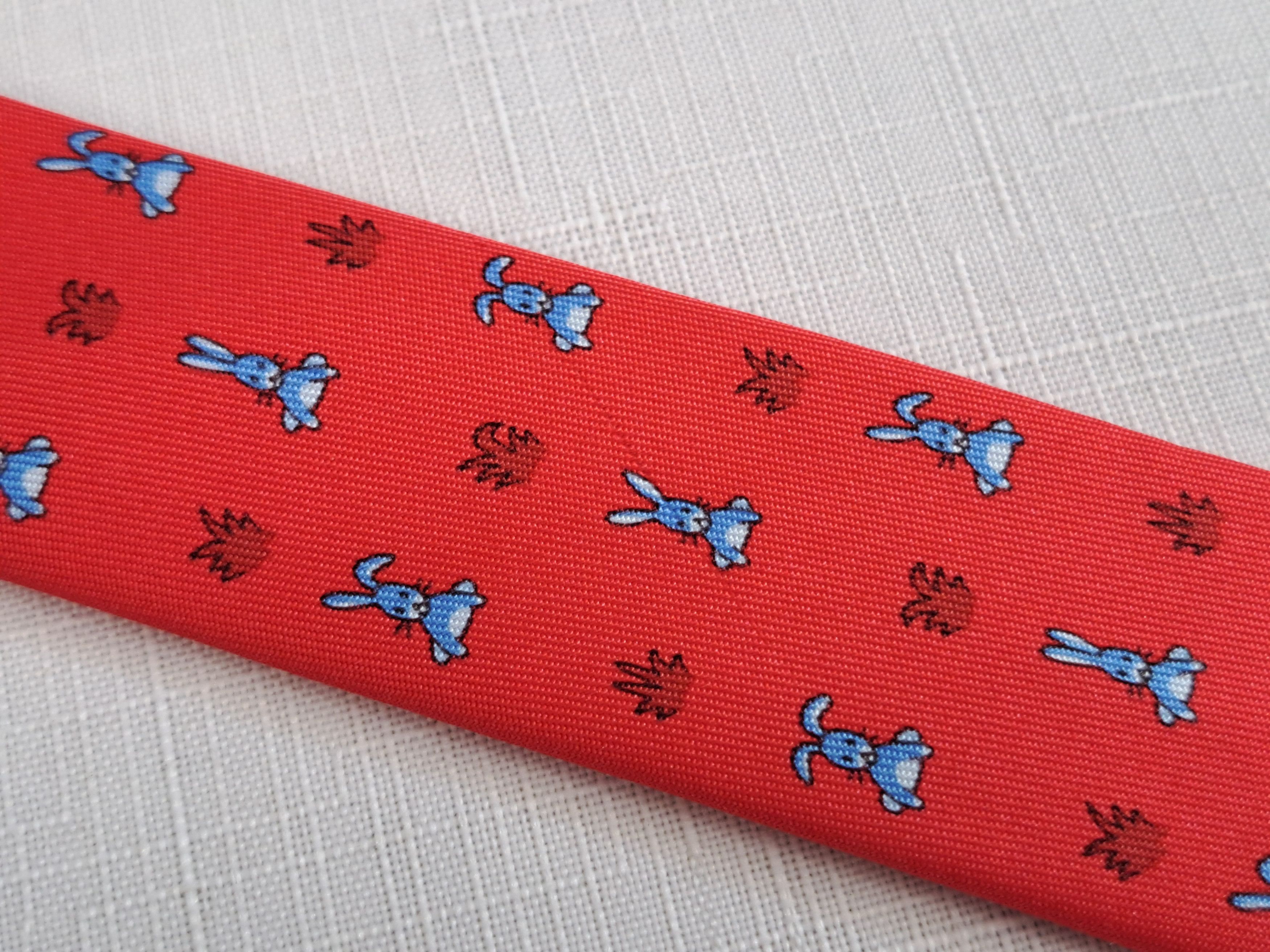 Hermes HERMÈS Paris silk tie funny rabbits pattern 5243 SA. Size ONE SIZE - 11 Thumbnail