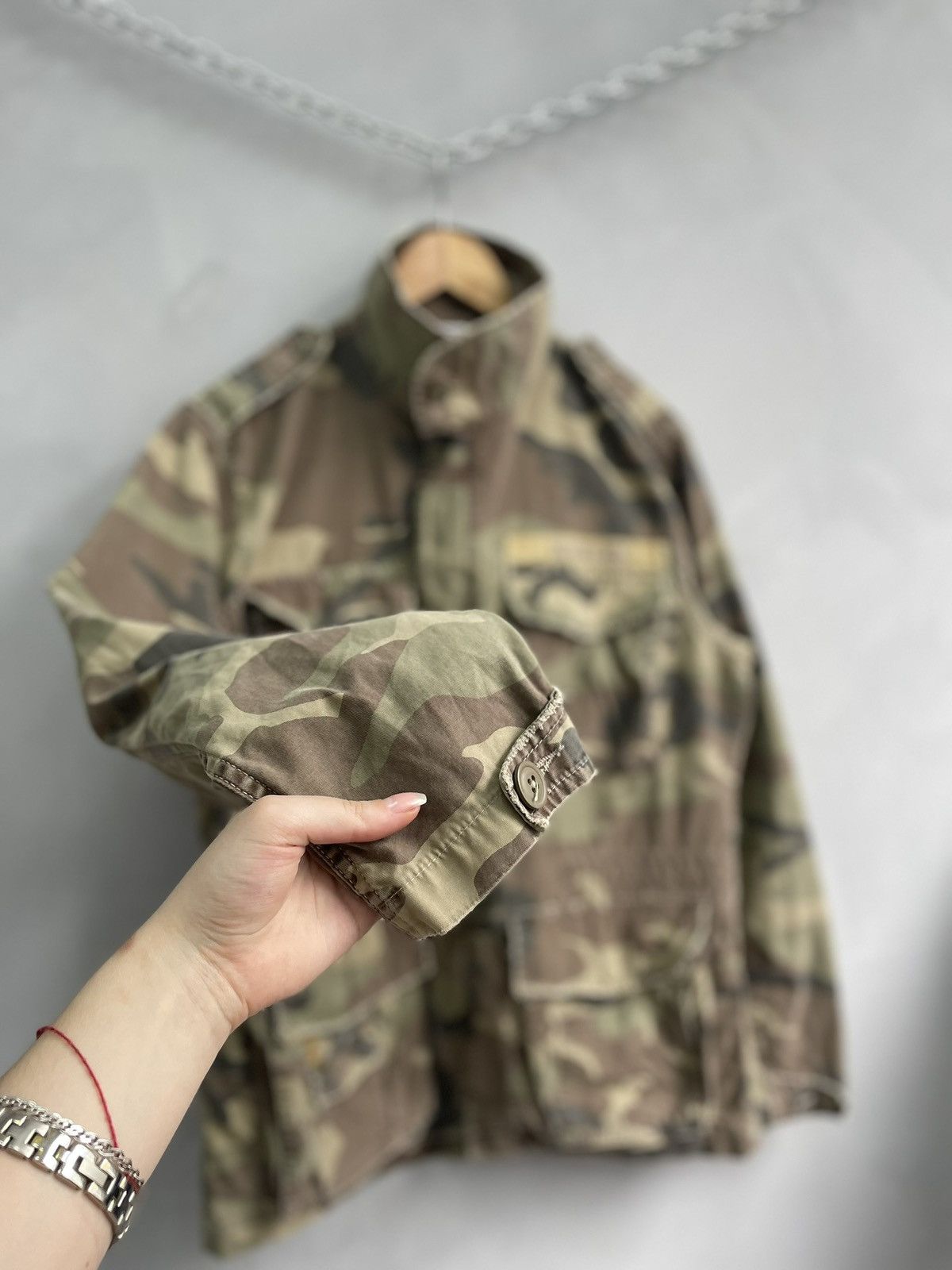 Diesel × Japanese Brand × Junya Watanabe Vintage distressed camo Japan Rags schott style jacket Size US M / EU 48-50 / 2 - 8 Thumbnail