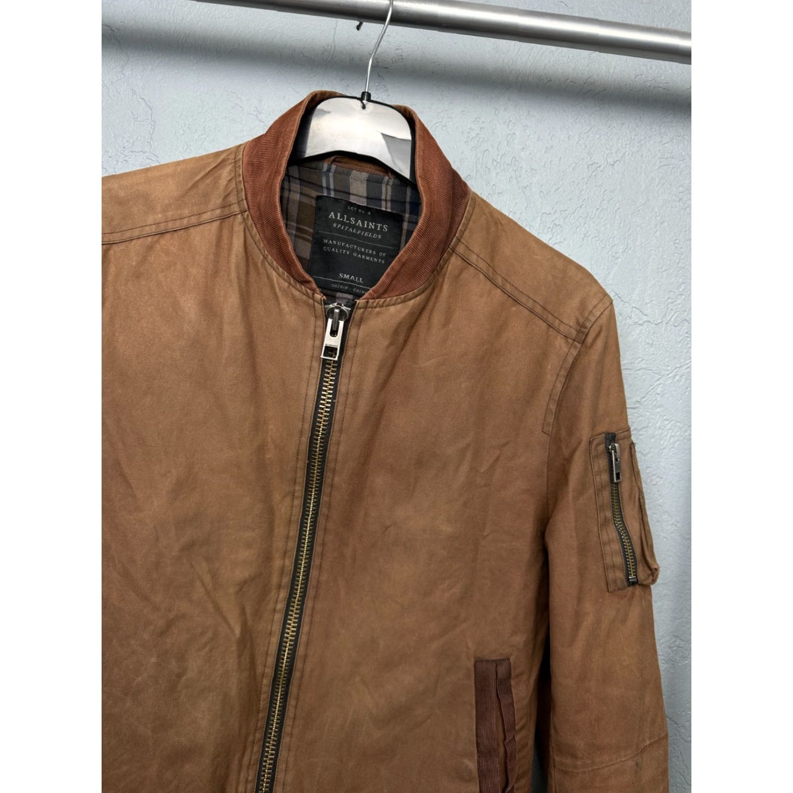 Allsaints AllSaints Kensai Bomber Jacket Mens S Brown Zip Zipper Jacket Brand: AllSaints, Style: Bomber Jacket, Type: Jacket, Department: Men Size US S / EU 44-46 / 1 - 2 Thumbnail