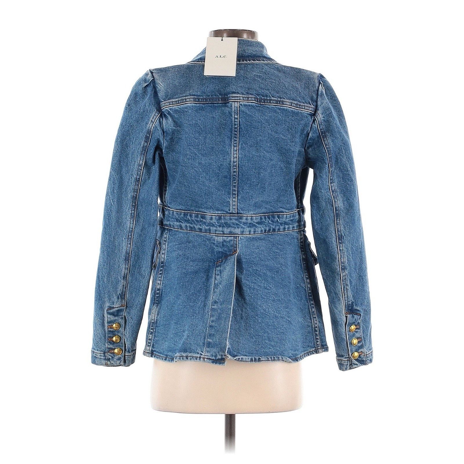A.L.C. NWT A.L.C. - Amelia Jacket Medium Wash Blue Gold Buttons 2 Size XS / US 0-2 / IT 36-38 - 3 Thumbnail