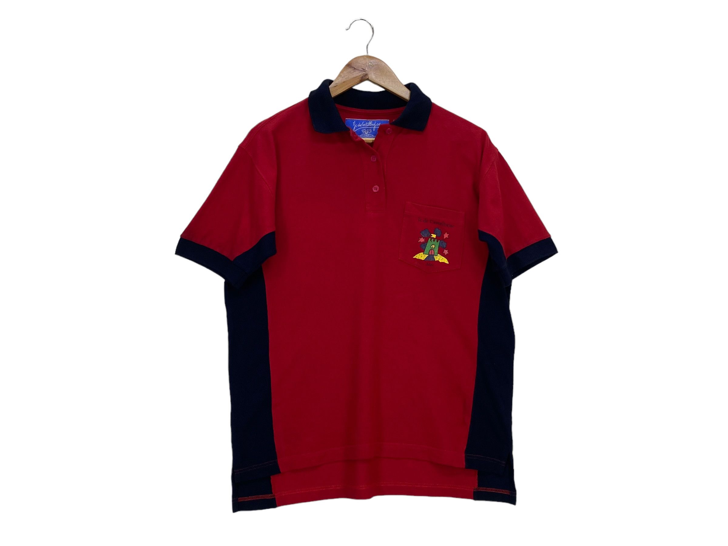 Image of Jean Charles De Castelbajac x Vintage Polo Golf Shirt Designer Vintage Shirt in Black Red (Size XS)