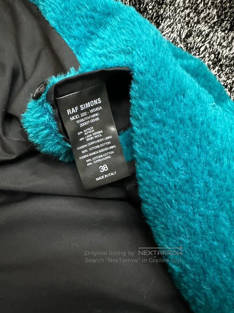 Raf Simons Raf Simons Size 38 Lake blue alpaca wool jacket Size US XS / EU 42 / 0 - 7 Thumbnail